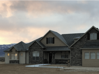 Home Exterior Front elevation of a Nate Blake Construction and Son built home
