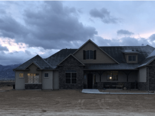 Home Exterior Front elevation of a Nate Blake Construction and Son built home