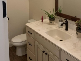 Custom cabinets in bathroom